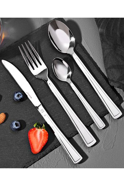 Berlinger Haus 24 Pcs Cutlery Set Flatware Stainless Steel Dishwasher Safe Torino 6 Person