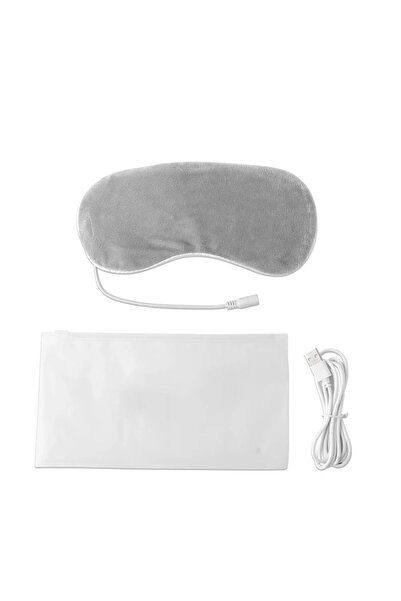 Choice1 قناع عين رمادي مُدفأ، قناع عين USB للعين الجافة بدرجة حرارة تسخين ثاب...