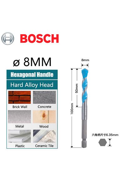 Bosch 2608900581 Expert Multi Functional Bit Hexagonal Shank For Metal/wood/plastic/ceramic Tile Dri