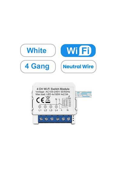 Avatto Wsm16-w4 Tuya Wifi 1/2/3/4 Gang Mini Smart Switch Diy Light Switches Module 2-way Control Wor