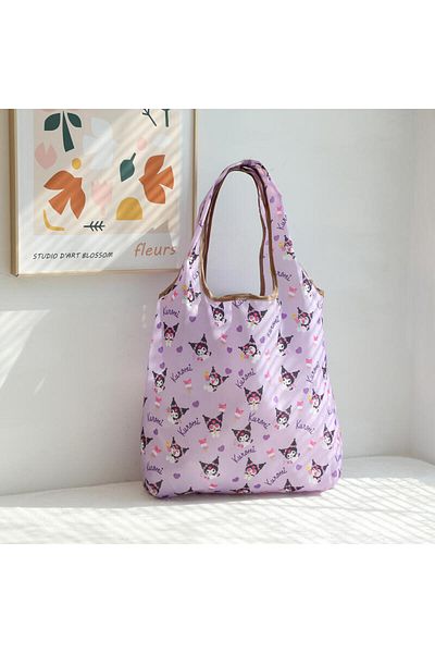 Choice 2 Sanrio Hello Kitty Shopping Bag My Melody Kuromi Cinnamoroll Foldable Shopping Bag Portable Eco-f.