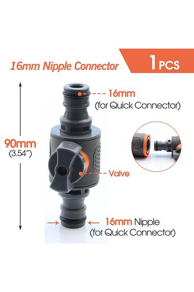 Choice M To M-1pcs 16mm Ball Valve Hose Adapter Quick Connector Coupling Joint Extender Connect Repair For