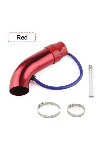mrhello Red Universal Alumimum 3'' 75mm Car Cold Air Intake System Turbo Induction Pipe Tube Silver Black Re