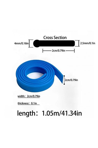 Choice Blue Pe 41inch Glass Squeegee Refills Replacement Squeegee Rubber Glass Cleaning Tool Herramientas F