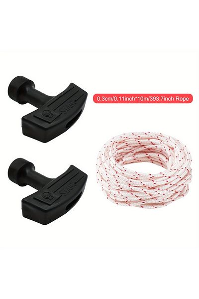 Choice 10m-2handle Lusqi Recoil Starter Rope 10m*3mm Pull Rope With 0/1/2/3 Starter Handles For Gasoline La