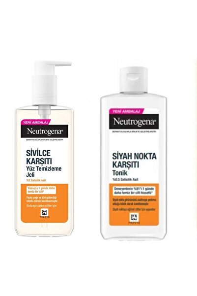 Neutrogena SİVLCE KARŞITI YÜZ TEMİZLEME JELİ 200ml+SİYAH NOKTA KARŞITI TONİK 200 ml