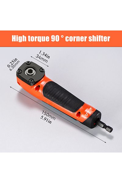 NIUXIANG 1pc New 1pc Multifunctional Electric Corner Screwdriver,high Torque 90 ° Right Angle Screwdriver,man