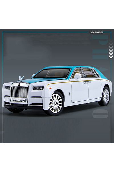 Choice Blue 1/24 Rolls Royce Phantom Diecast Toy Cars Model Simulated Pull Back Limousine Zinc Alloy Metal