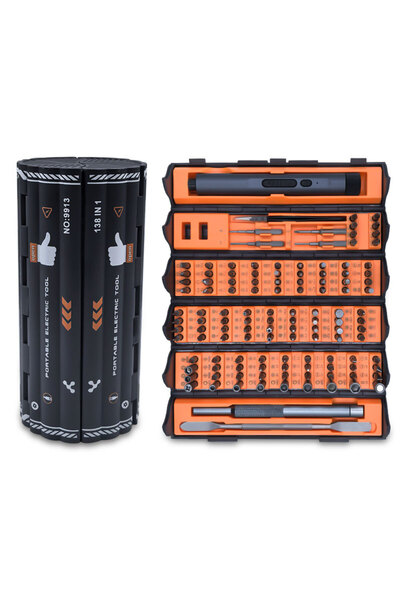 Choice1 مجموعة مفكات براغي دقيقة كهربائية 138 في 1 مع عمود مرن مغناطيسي للإصلاح الاحترافي