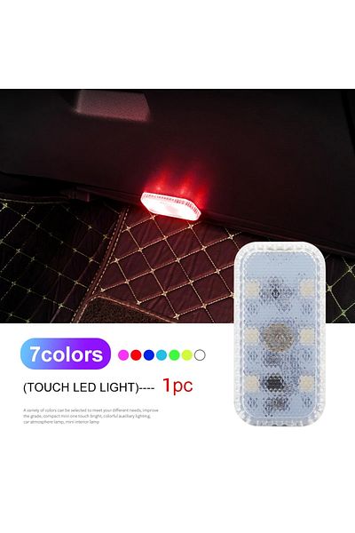 Choice 7 Colors Led Interior Light Night Lamp Magnetic Wireless Touch Light Auto Roof Ceiling Reading Lamp