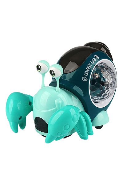 Choice Blue Crawling Crab Baby Toys With Music Light Up Interactive Musical Toys For Baby Dancing Crawling