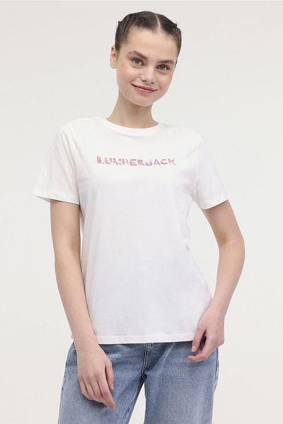 lumberjack WL VENUS 11MD1052 4FX - Ecru Women's Short Sleeve T-Shirt