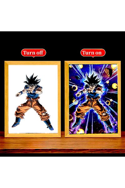 Choice Usb Dragon05 Anime Figure Dragon Ball Light Painting Photo Frame Goku Vegeta Led Night Light Birthd