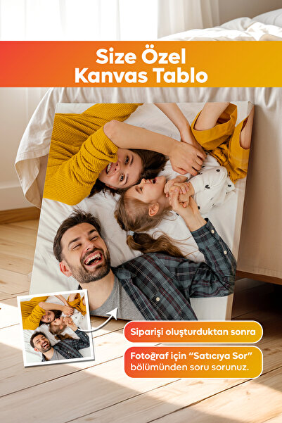Dekopix Kişiye Özel Fotoğraflı Premium Kare Kanvas Tablo