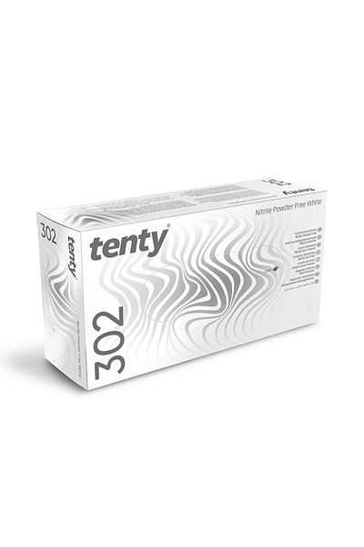 Tenty 302 White Nitrile Powder Free Gloves Size S 10 Packs of 100