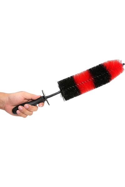 Choice Red Black Car Wheel Cleaning Brush Long Handle Blue Black Red Car Wheel Rim Hub Cleaning Brush Tire