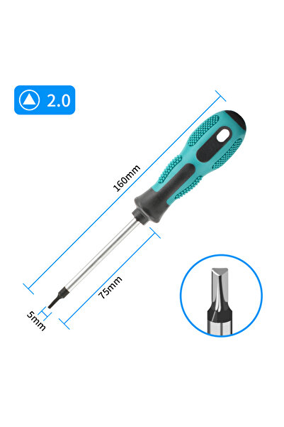 Choice1 رأس مفك براغي مثلث مغناطيسي 2.0 مقاس 1.8/2.0/2.3/3.0 مم رأس مفك براغي دقيق