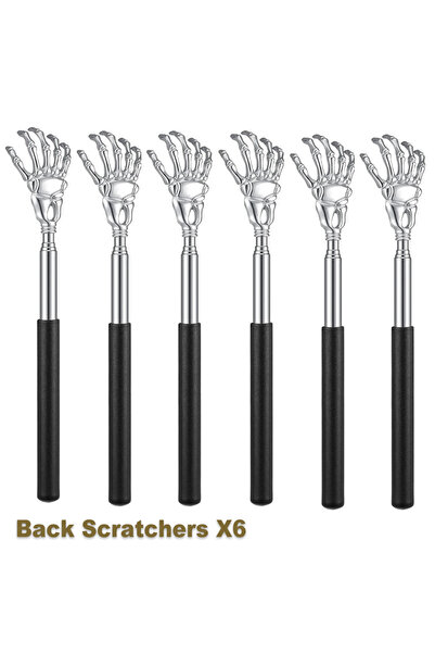 Choice جهاز حك الظهر المحمول القابل للتمديد من الفولاذ المقاوم للصدأ، أسود ال...