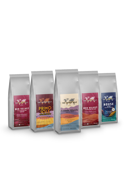 The Coffee Belt مجموعة مزيج القهوة للمواعدة 100 جرام × 5 قطع (500 جرام)