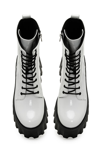 Butigo AMY 3PR Beyaz Kadın Topuklu Bot