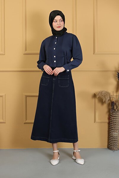 VELLICHOR Tested Skirt Navy Blue