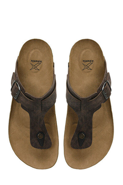 Kinetix Hnědé pánské pantofle ANKRA 4FX