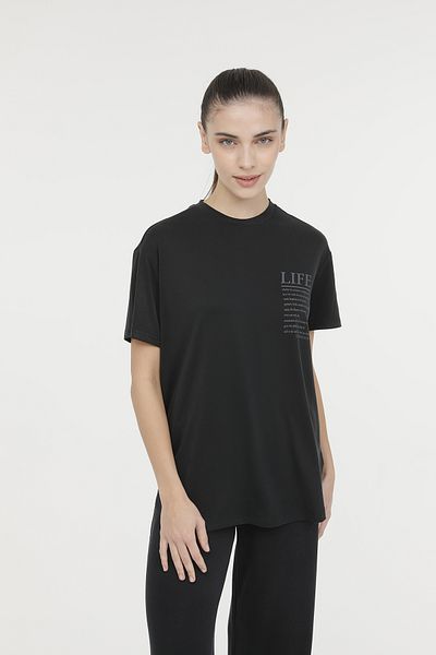 lumberjack Tricou cu mânecă scurtă pentru femei WL FOREST 11MD1016 4FX negru