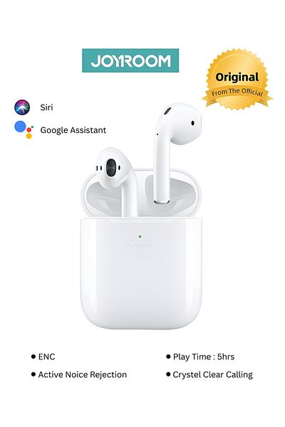 Joyroom سماعات Airpod-2 T03s بتقنية بلوتوث، إصدار 5.2، عملية إلغاء الضوضاء، مكالمات واضحة للغاية
