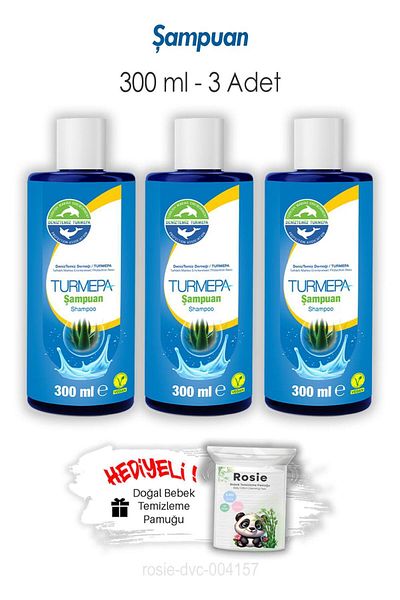 Turmepa Shampoo 300 ml 3 Pieces and Rosie