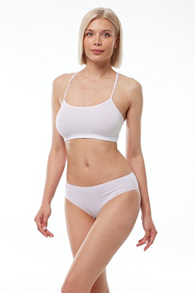 Malabadi Pachet de 6 Chiloți Modal, albi, talie medie, talie medie 187