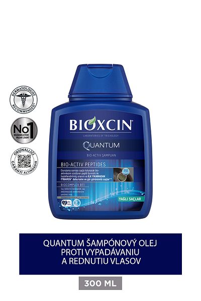 Bioxcin Quantum Shampoo Kúpiť 3 Zaplaťte 2 pre mastné vlasy 3x300 ml - Šampón na vypadávanie vlasov pre jemné vlasy