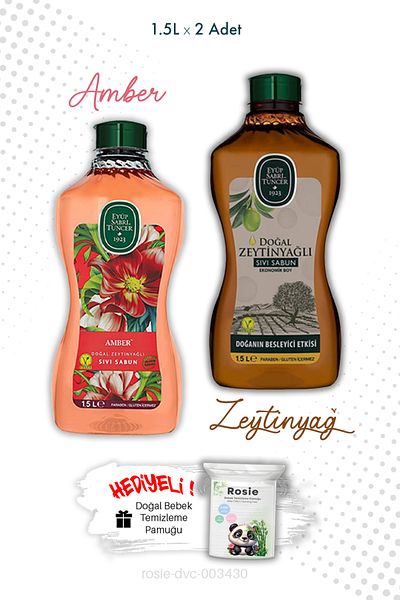Eyüp Sabri Tuncer Olive Oil and Amber Liquid Soap 1.5L Eyüp Sabri Tuncer and Rosie