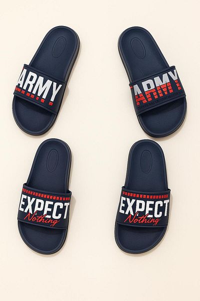 madam gold Set of 2 Men's Slippers Bathroom Balcony Garden Hospital Daily Beach Slippers