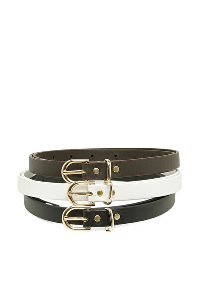 Butigo Gm Uclu -4Fx Černý dámský pásek - tenký Copr