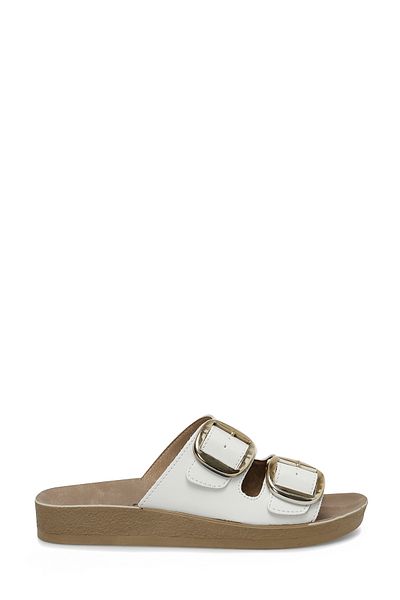 Polaris 401056Z4FX White Women's Flat Slippers