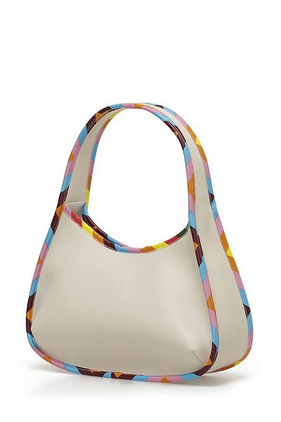 Butigo Hautfarbene Streifen Schultertasche 4FX Ecru MULTI Damen Umhängetasche