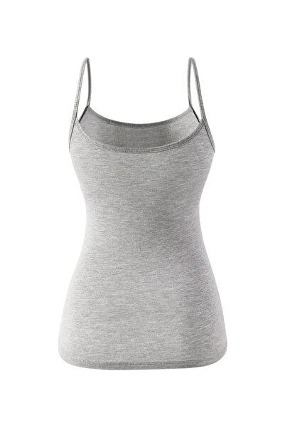 Özten 6 Pieces Combed Cotton Ribbed Thread Strap Women's Undershirt Ozt510