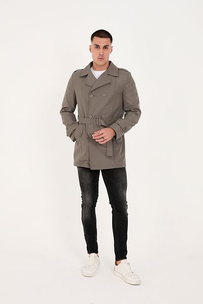 LEBS Belted Men's Seasonal Trench Coat