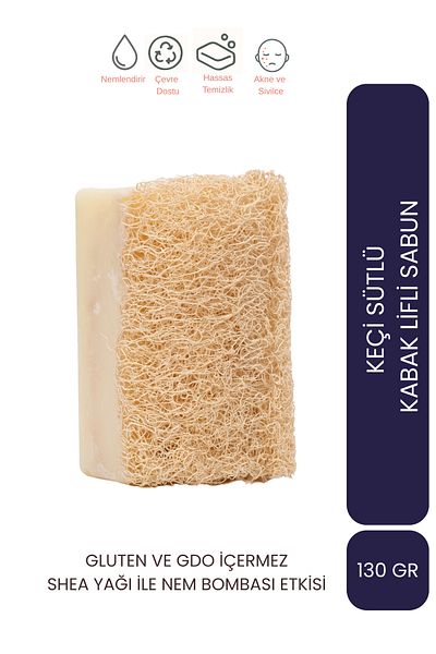 LET'SCRUB Natural Pumpkin Fiber Goat Milk Soap - Moisture Bomb Enriched with Shea Butter 130 GR