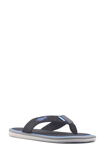 U.S. Polo Assn. VITUS 4FX Μαύρες ανδρικές παντόφλες Α 10168523412010