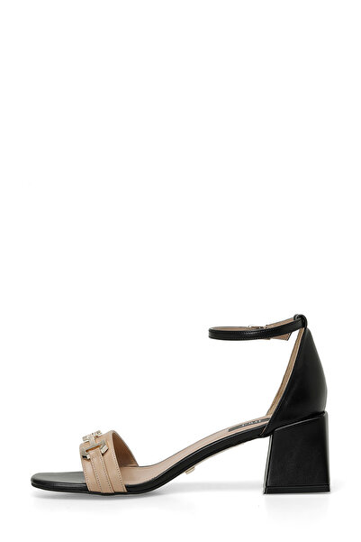 İnci INCI GLORIA 4FX Černé dámské sandály na podpatku