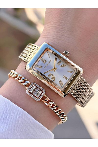 U.S. Polo Assn. U.S.Polo Assn Steel Cord 3 Atm Water Resistant Women Wrist Watch+Bracelet Gift Uspa.2105.04