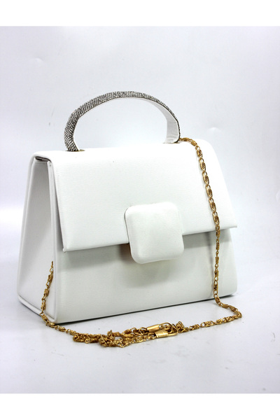 Çanta Sepetim Geantă de seară pentru femei, cu cataramă argintie, cu mâner de piatră