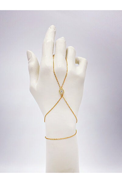 Bijuty خاتم شاهميران نسائي مربع الشكل من الفولاذ الأبيض - لون ذهبي - (مع هدية...