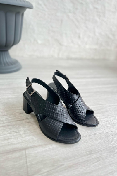 ERDİ AKAY Women's Genuine Leather Comfort Sandals