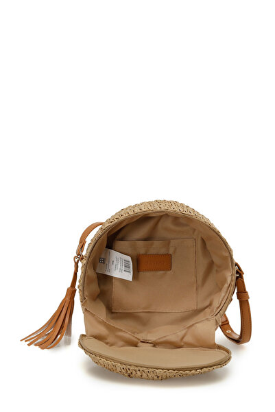 Butigo Dámská crossbody kabelka Slaměný Puscullu Capraz Sand