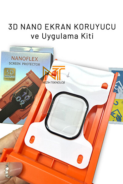 Nezih Case Apple Watch Seri 10 42 mm Uyumlu 3D Nano Ekran Koruyucu ve Uygulam...