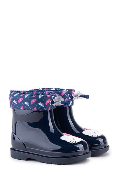 IGOR W10261 BIMBI HELLO KITTY Marineblaue Regenstiefel für Mädchen