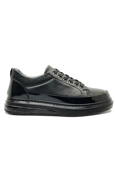 KOCAMANLAR Dropland 9175-1 Genuine Leather Men's Casual Shoes Black