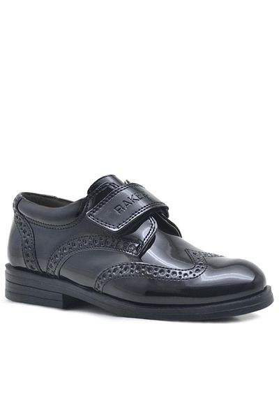 Rakerplus Pantofi din piele lăcuită pentru băieți Velcro Oxford